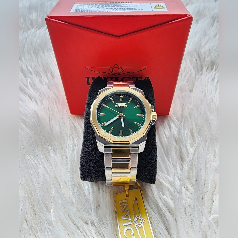 Invicta Gold and Green Watch Original Brand New